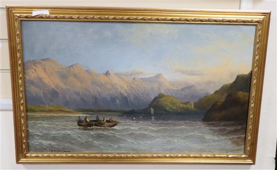 F W Bartholomew, oil on canvas, Head of Loch Lomond, signed, 44 x 75cm